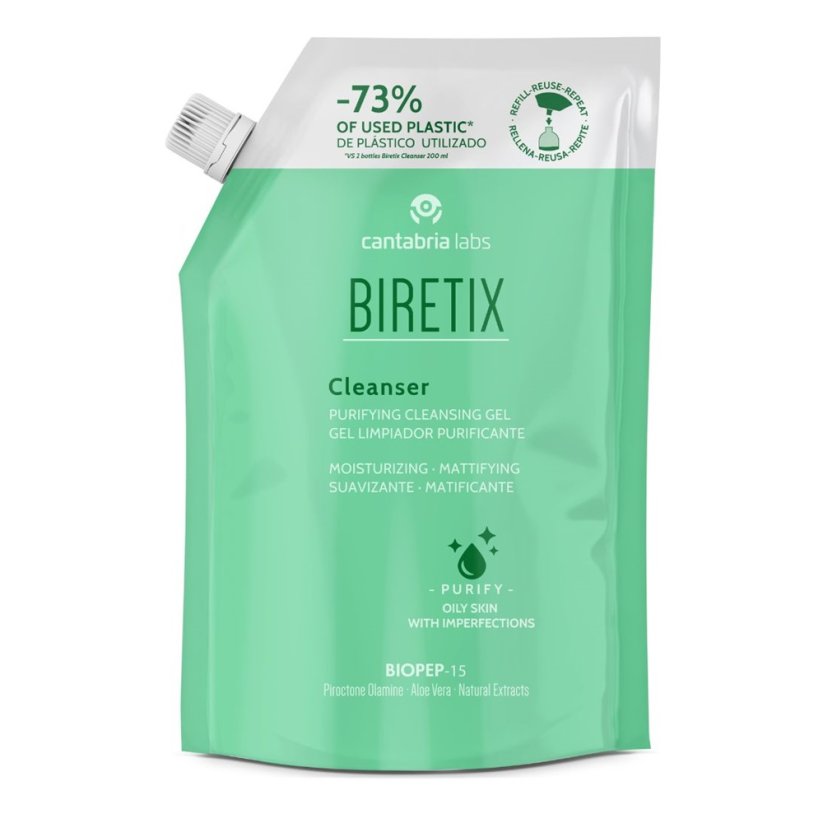 Čistící gel pro mastnou pleť - BIRETIX Cleanser (náhradní náplň) 400 ml