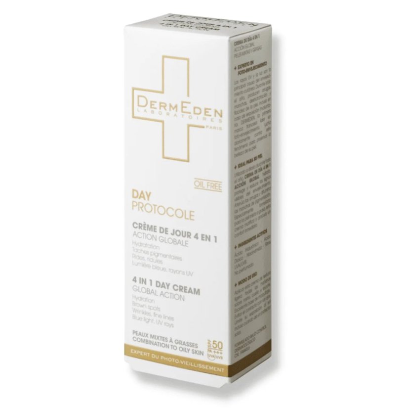 Krém pro mastnou pleť - DERMEDEN 4 in 1 Oily SPF 50  50 ml