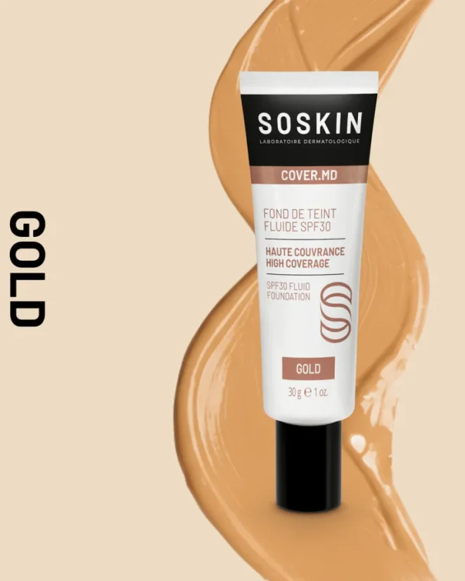 Minerální make-up Fluid SPF30 Gold 30g | SOSKIN