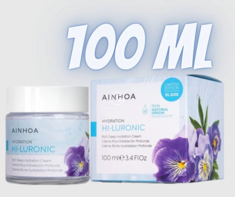 Krém s kyselinou hyalurovou - AINHOA Hi-luronic Rich Cream 100 ml