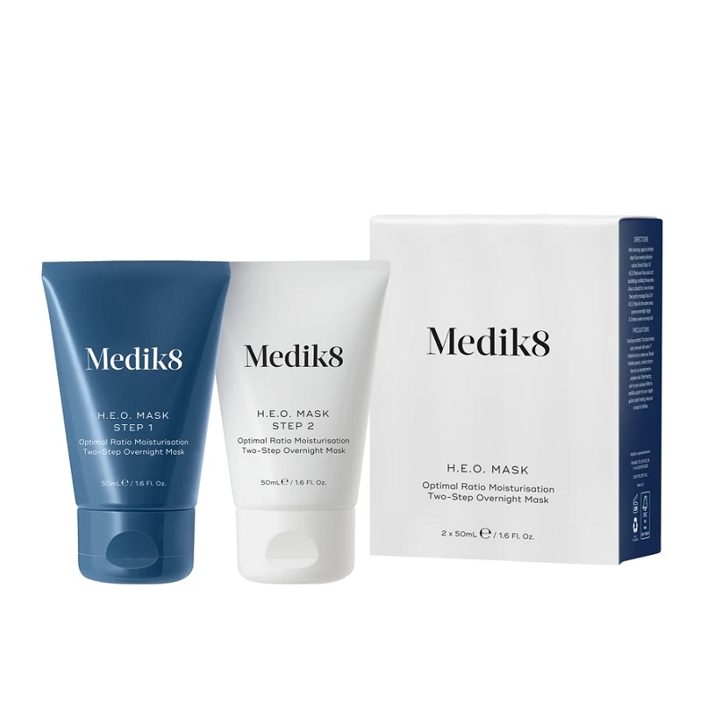 Dvoukroková noční hydratační maska - MEDIK8 H.E.O. Mask 2 x 50 ml