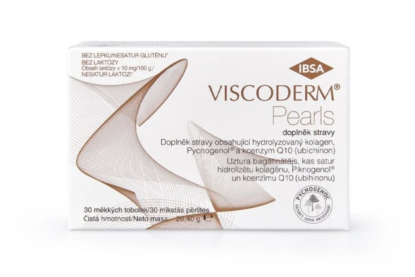 Doplněk stravy proti stárnutí - VISCODERM Pearls 30 ks