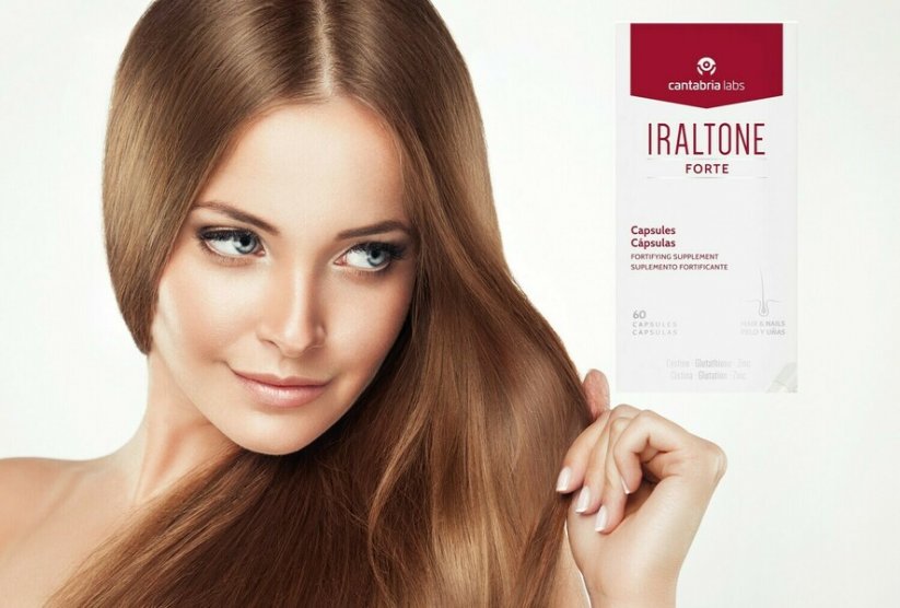 Doplněk stravy proti vypadávání vlasů - IRALTONE Forte Capsules 60 ks