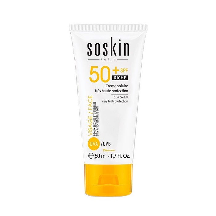 Opalovací krém pro suchou pleť - SOSKIN-PARIS Sun Cream Riche SPF 50  50 ml
