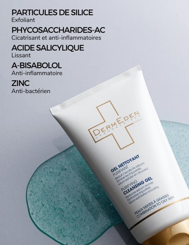 Čistící gel na mastnou pleť - DERMEDEN Purifying Gel 150 ml