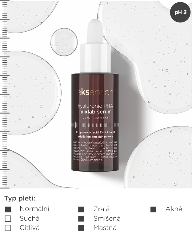 Sérum pro obnovu pleti - EKSEPTION Hyaluronic PHA 75 ml